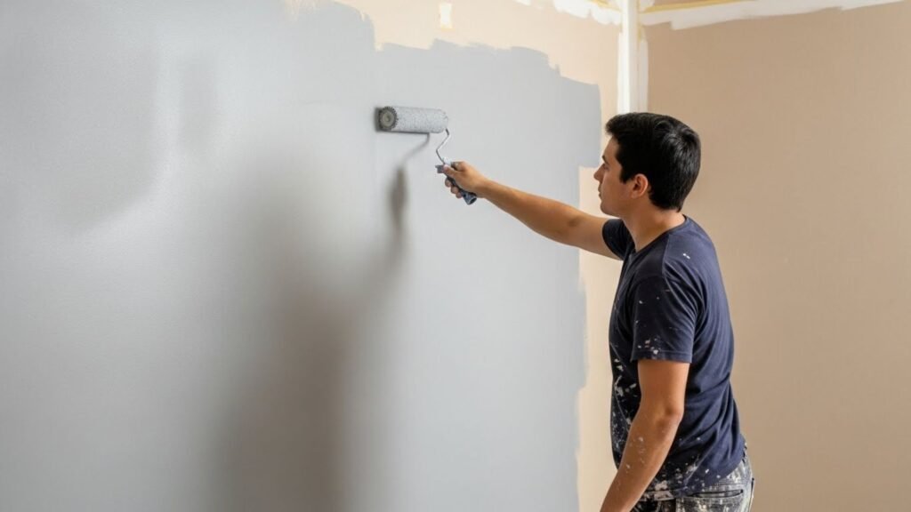 Priming the Wall for New Wallpaper or Paint