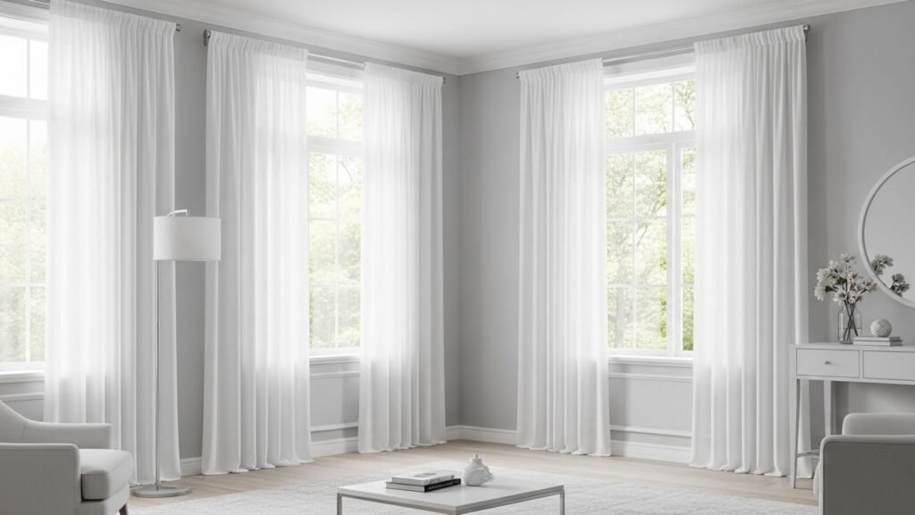 WHITE CURTAINS — Classic and Clean Look