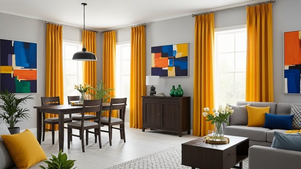 YELLOW CURTAINS — Bright and Inviting