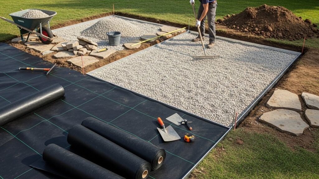 DIY Gravel Patio Installation