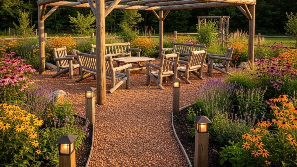 Rustic Garden Gravel Patio