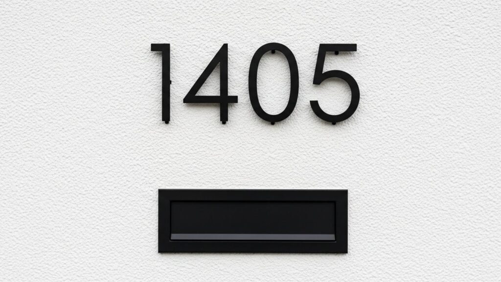 Using Minimalist Black House Numbers