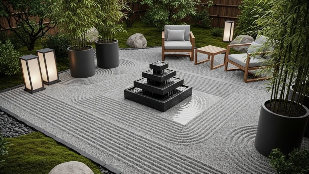 Zen-Inspired Gravel Patio"