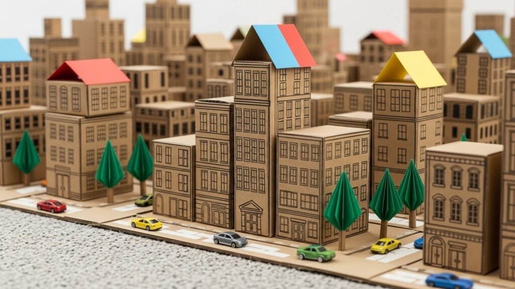 Cardboard Box City and Mini Theatre