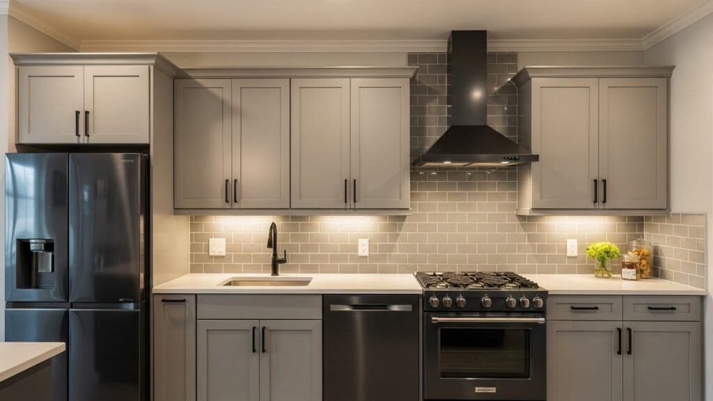 Modern Sophistication with Grey Cabinetry