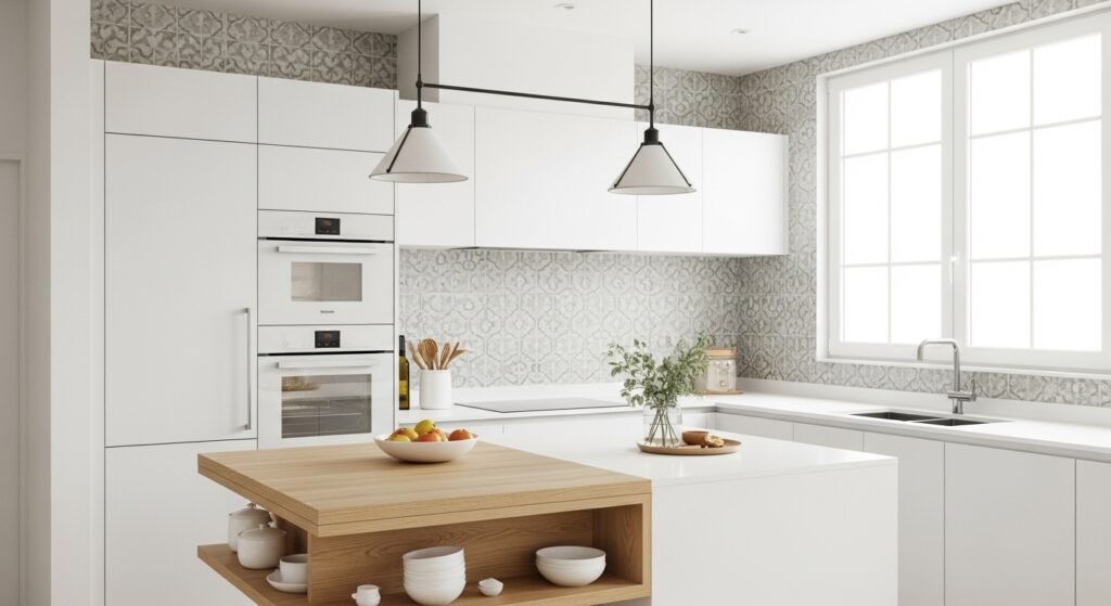 White and Wood Modern Mix