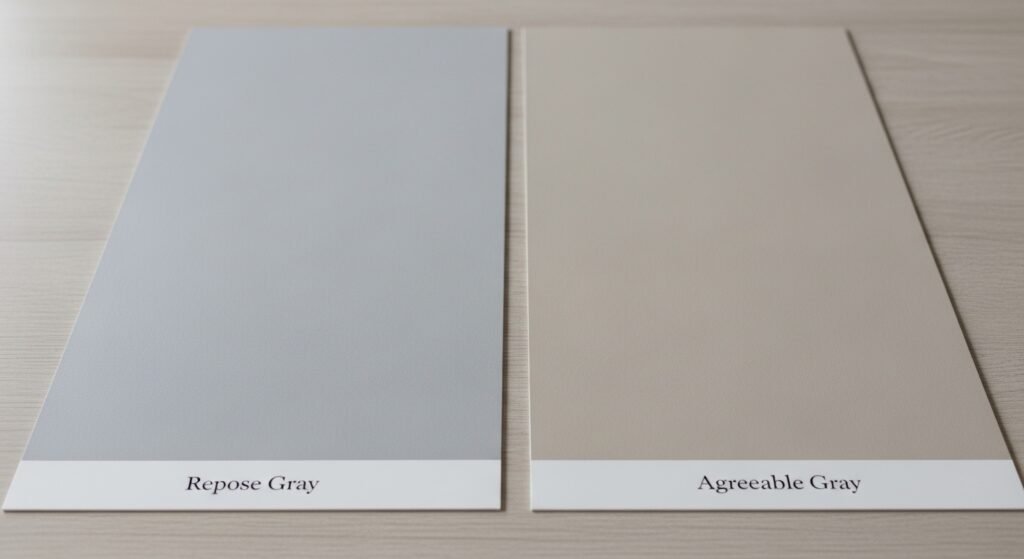 Comparing the Giants. Repose Gray vs. Agreeable Gray