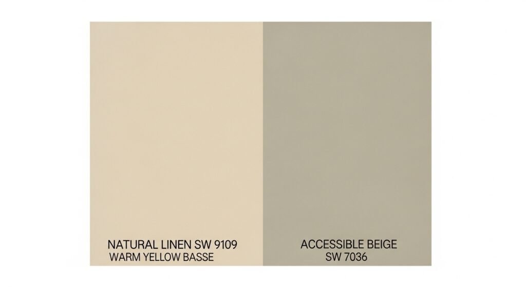 Sherwin Williams Natural Linen vs. Accessible Beige